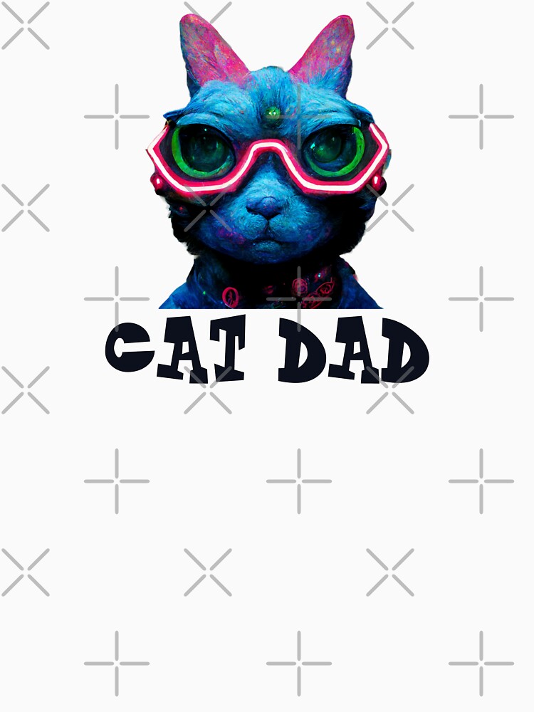 funky neon cat dad aesthetic meme by cocomelon168 T-Shirts, Hoodie, Sweatshirt | BlankRebels.com (Image 3)