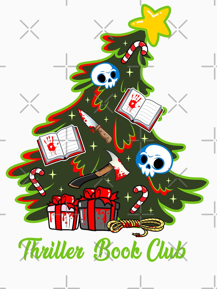 Thriller Bookish Christmas Tree by Markysha T-Shirts, Hoodie, Sweatshirt | BlankRebels.com (Image 3)