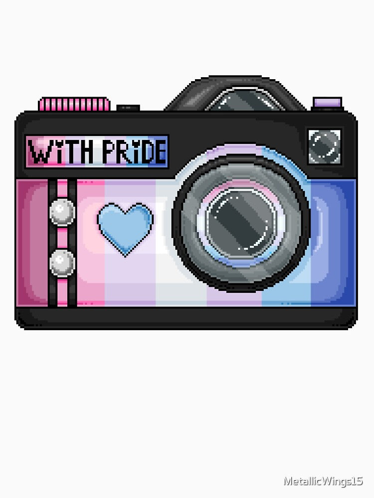 Bigender Pride Pixel Camera by MetallicWings15 T-Shirts, Hoodie, Sweatshirt | BlankRebels.com (Image 3)