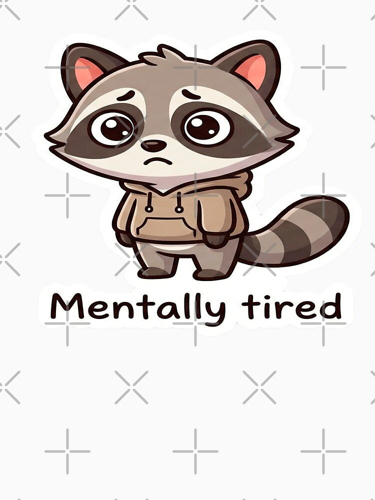 Mentally Tired Raccoon by Visual Dept. T-Shirts, Hoodie, Sweatshirt | BlankRebels.com (Image 3)