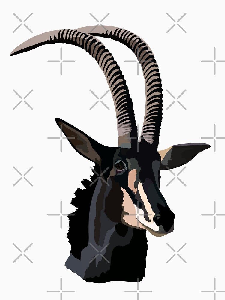 S is for Sable Antelope ,Sable Antelope Artwork – Majestic African Antelope Illustration and Wildlife Design by... (Image 3)