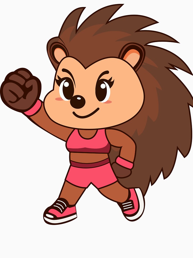 Cute Sporty Hedgehog Design by DesignbyAnnaM T-Shirts, Hoodie, Sweatshirt | BlankRebels.com (Image 3)