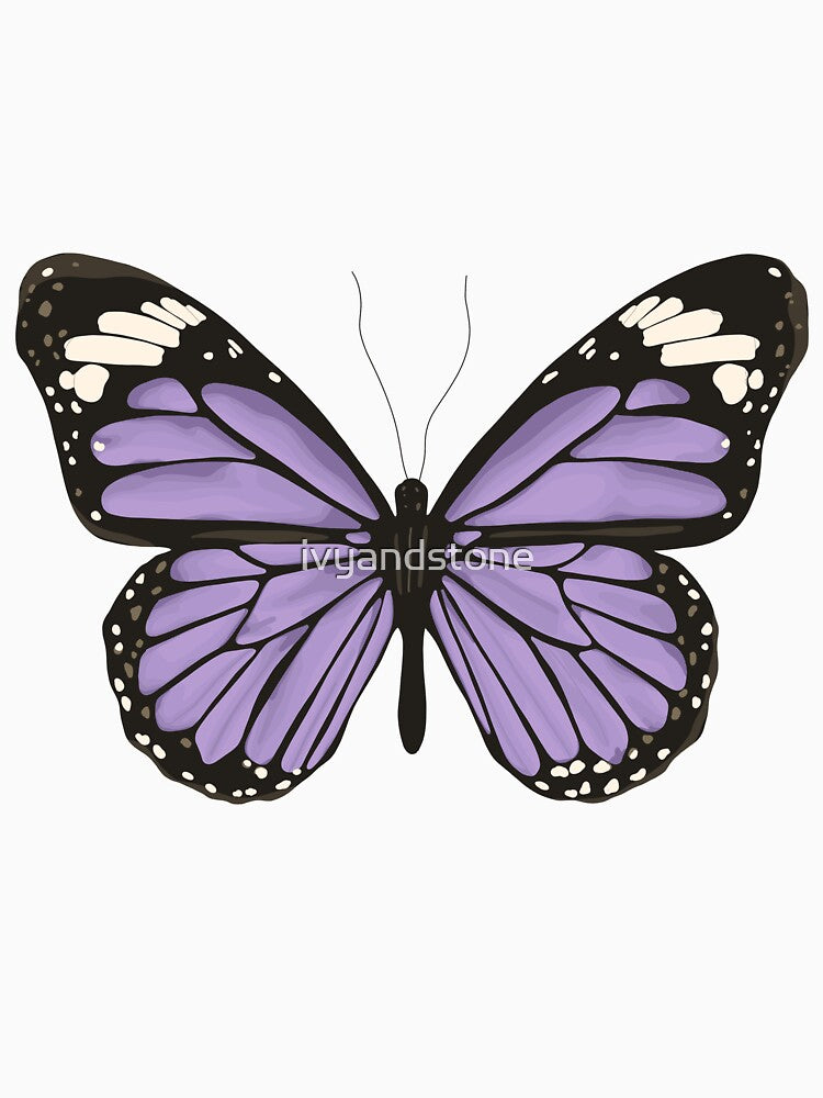 Purple Monarch Butterfly Illustration by ivyandstone T-Shirts, Hoodie, Sweatshirt | BlankRebels.com (Image 3)
