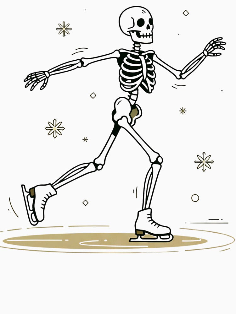 ICE SKATER | Minimalist Skeleton Streetwear Art by DEADLINE. T-Shirts, Hoodie, Sweatshirt | BlankRebels.com (Image 3)