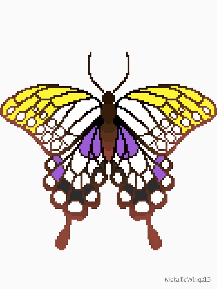 Non-Binary Pride Butterflies by MetallicWings15 T-Shirts, Hoodie, Sweatshirt | BlankRebels.com (Image 3)