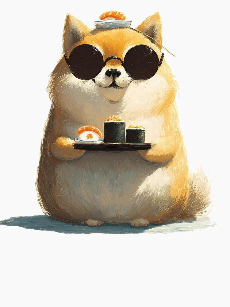 Sushi Pomeranian – Cute Fluffy Dog Serving Nigiri by Beachy Beasts T-Shirts, Hoodie, Sweatshirt | BlankRebels.com (Image 3)