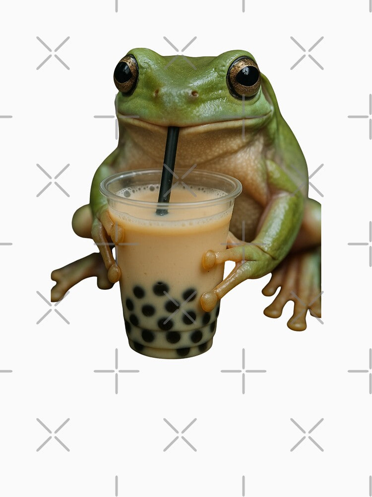 Boba Frog – Cute Bubble Tea Drinking Frog Design by printwithkacie T-Shirts, Hoodie, Sweatshirt | BlankRebels.com (Image 3)
