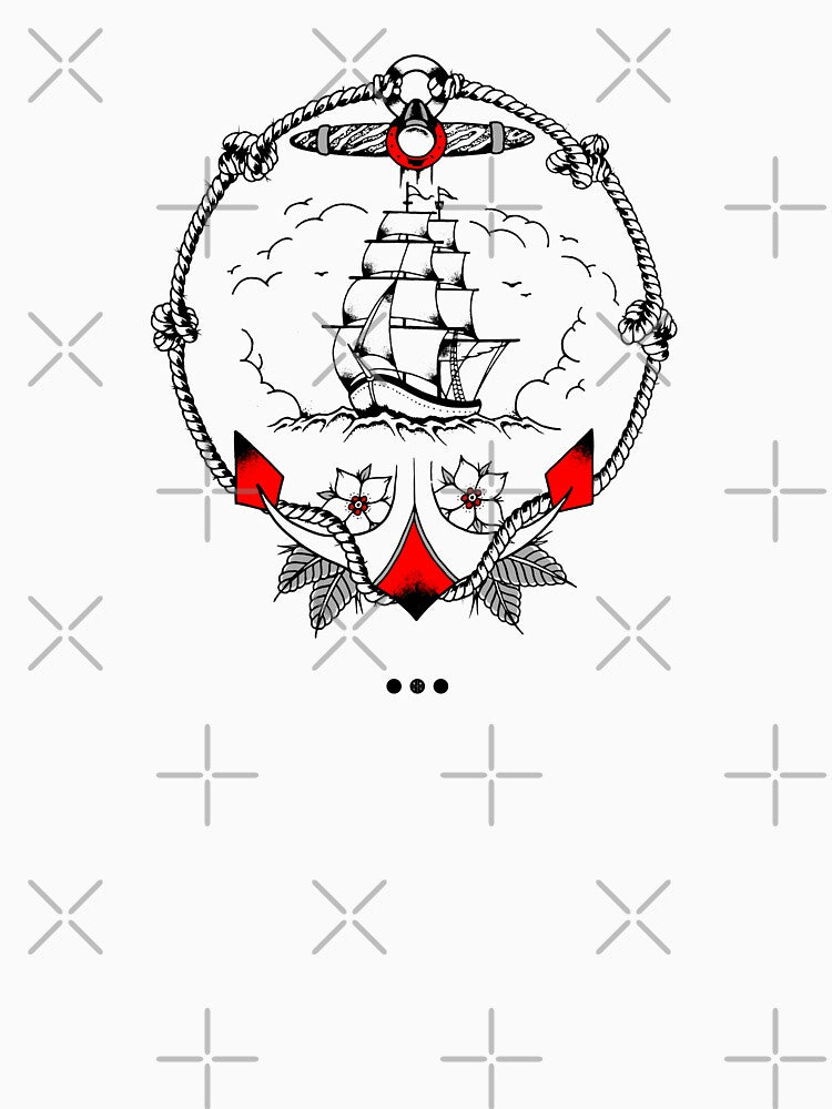 Old School Tattoo Ship by SoulArtLove T-Shirts, Hoodie, Sweatshirt | BlankRebels.com (Image 3)
