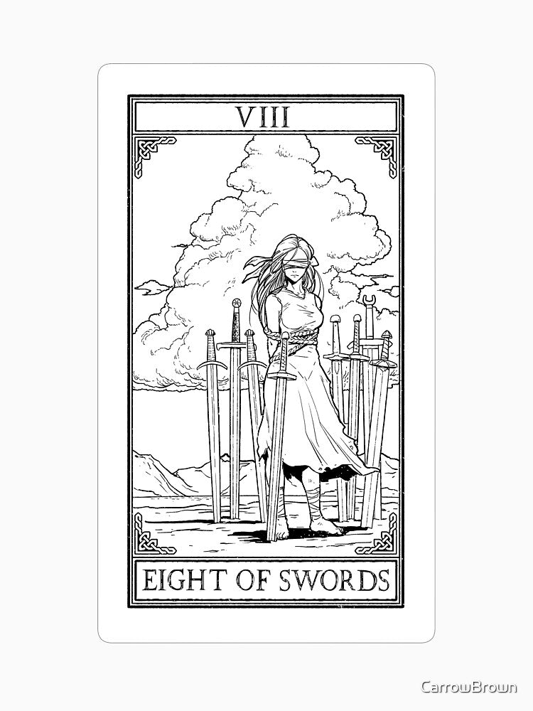 Carrow's Tarot - Eight of Swords by CarrowBrown T-Shirts, Hoodie, Sweatshirt | BlankRebels.com (Image 3)