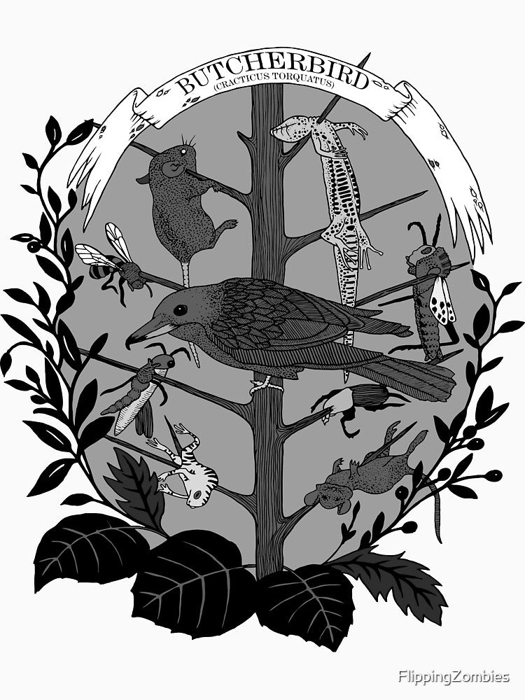 Butcherbird (Cracitus Torquatus) by FlippingZombies T-Shirts, Hoodie, Sweatshirt | BlankRebels.com (Image 3)