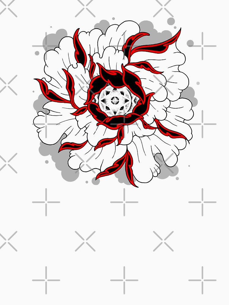 Old School Tattoo Wild Peony by SoulArtLove T-Shirts, Hoodie, Sweatshirt | BlankRebels.com (Image 3)