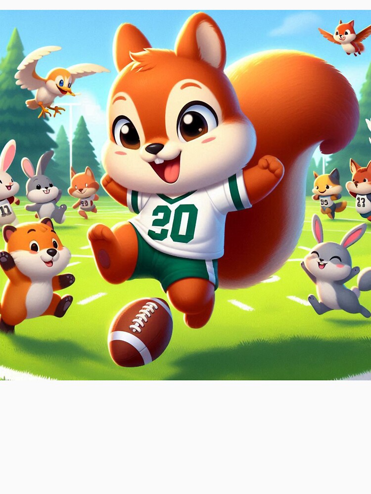 Kids Sports Animal Lover Gift,American football by E.D.CH designs.