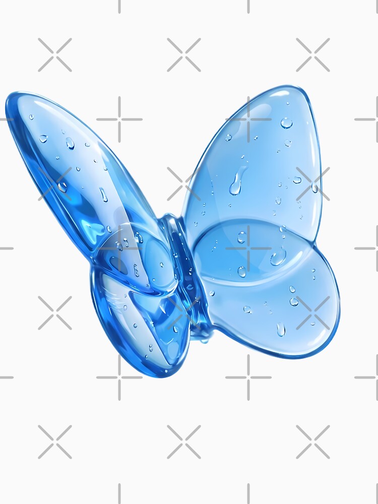 Frutiger Aero Crystal Butterfly 3D Glossy Icon by NostalgiaOS T-Shirts, Hoodie, Sweatshirt | BlankRebels.com (Image 3)
