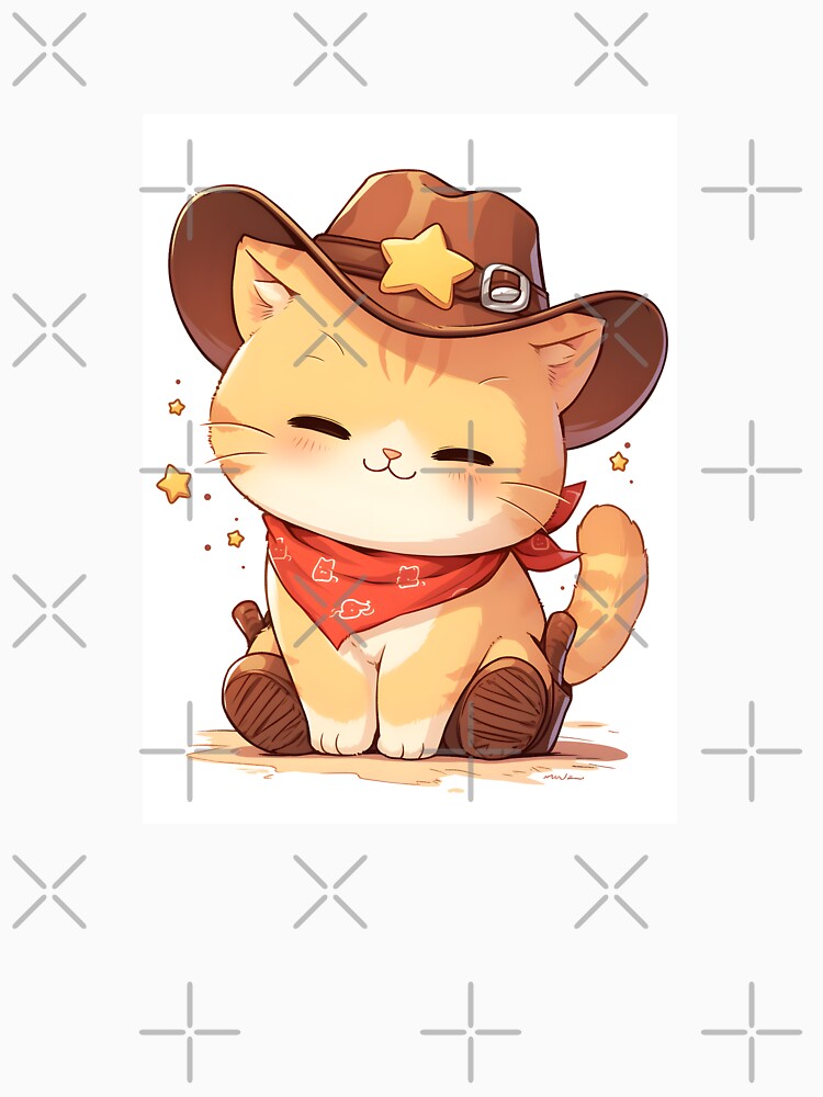 Cute Cat With Cowboy Hat by CoolMantras T-Shirts, Hoodie, Sweatshirt | BlankRebels.com (Image 3)