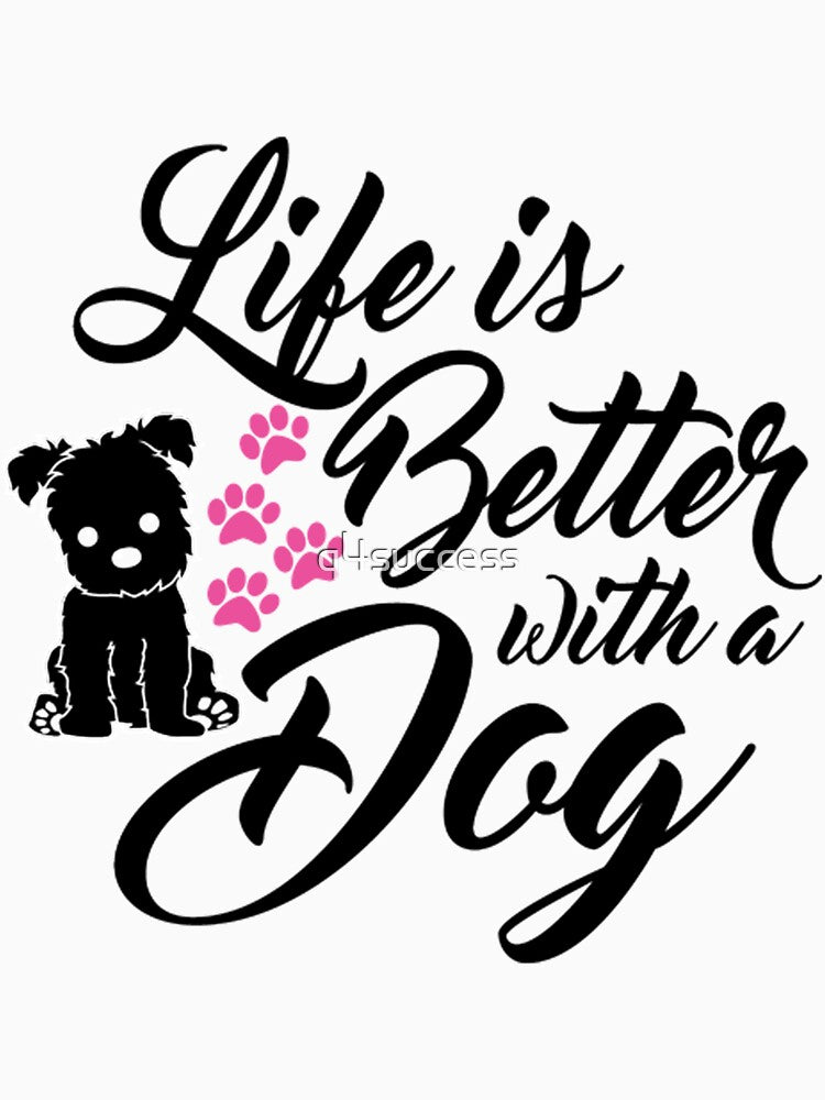 Life Is Better With A Dog Novelty T Shirts by q4success Hoodie, Sweatshirt | BlankRebels.com (Image 3)