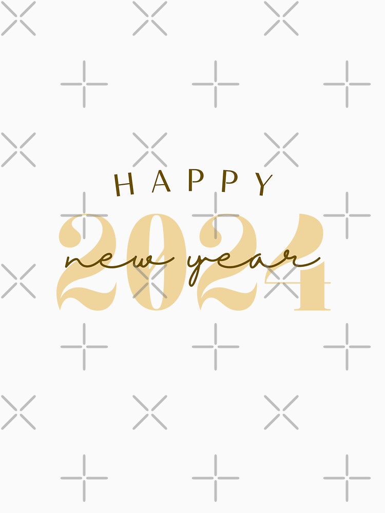Happy new year 2024 minimalist by CreativaNook T-Shirts, Hoodie, Sweatshirt | BlankRebels.com (Image 3)