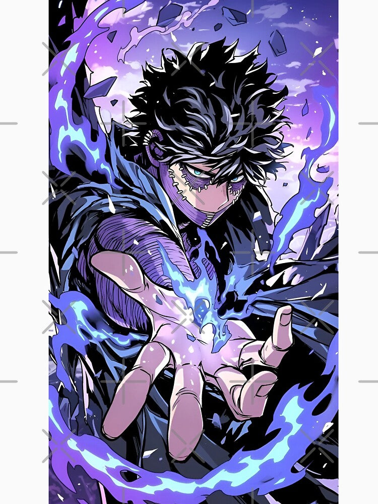 Shigaraki - Blue Flame Awakening – Dark Anime Power Aesthetic by Dyan4 T-Shirts, Hoodie, Sweatshirt (Image 3)