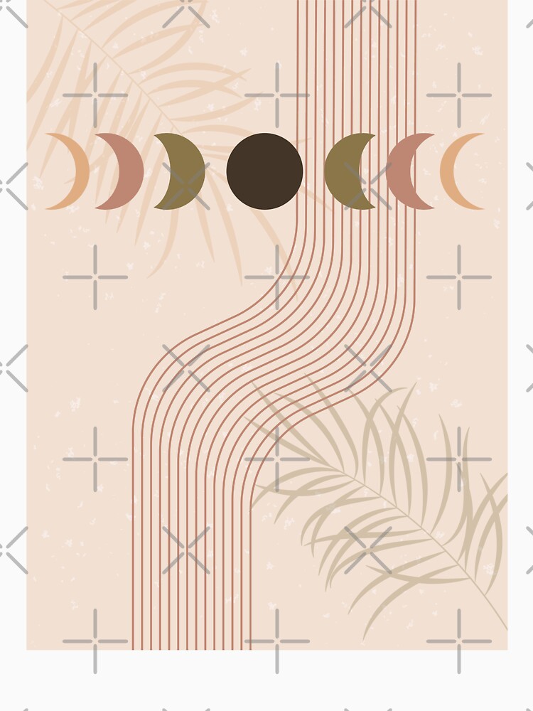 Pastel Boho Art Print, Neutral Moon Bohemian Art by Kink Collective T-Shirts, Hoodie, Sweatshirt | BlankRebels.com (Image 3)