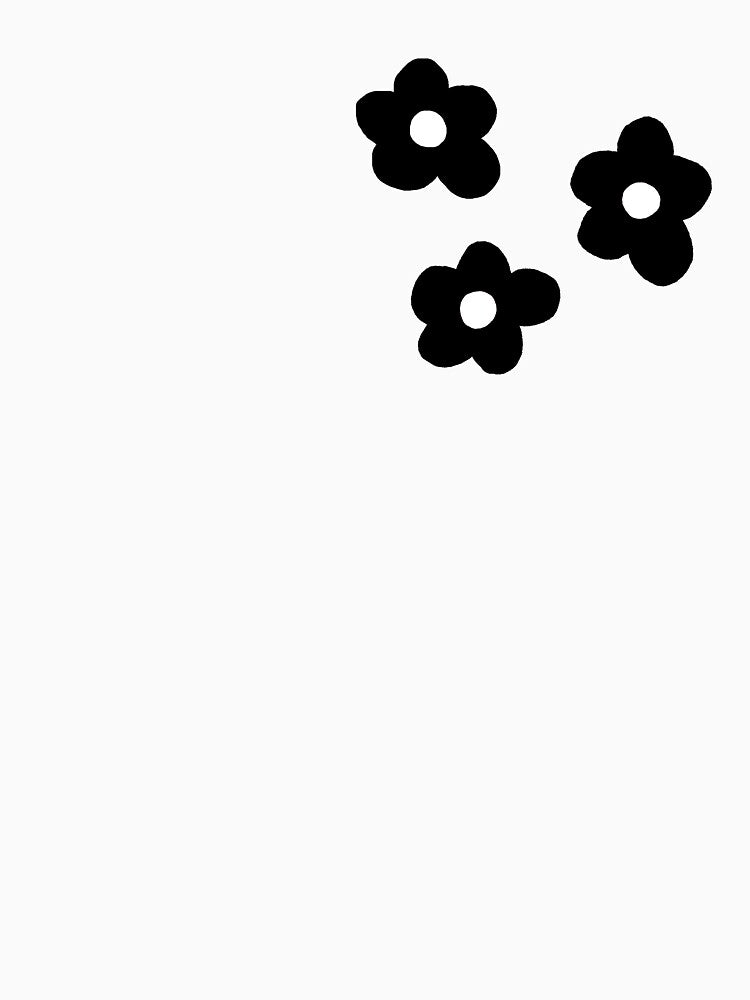 Black and White Retro Flowers Green Background by emily  gaskin T-Shirts, Hoodie, Sweatshirt | BlankRebels.com (Image 3)