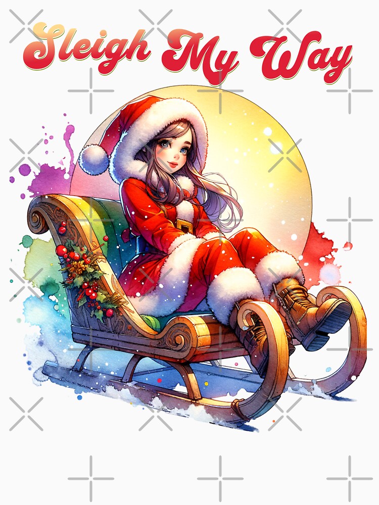 Couple Shirts - Santa Sleigh 1 by MoonsunCraft Hoodie, Sweatshirt | BlankRebels.com (Image 3)