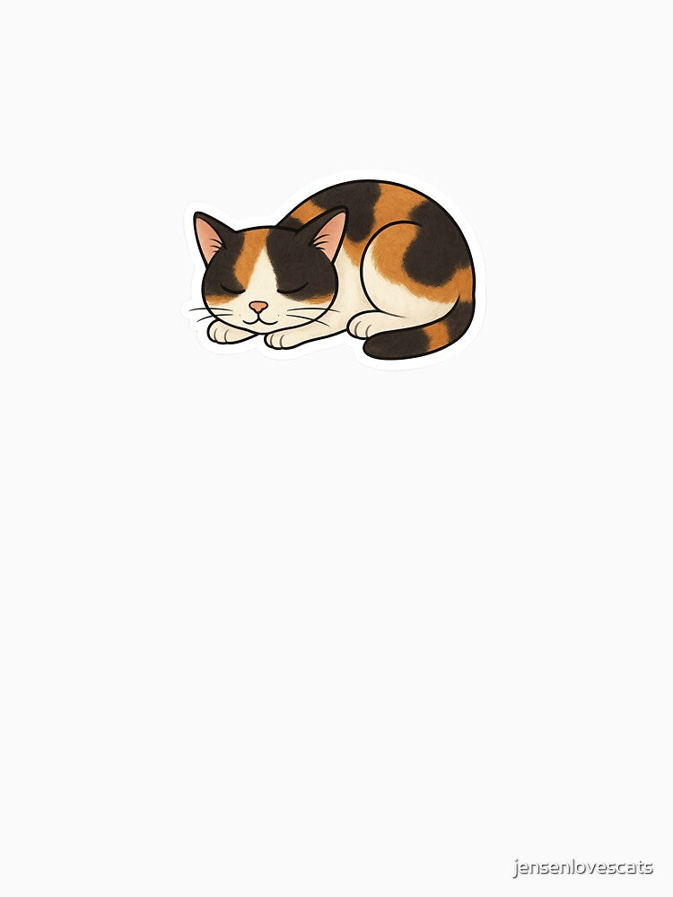 Calico Cat Sleeping by jensenlovescats T-Shirts, Hoodie, Sweatshirt | BlankRebels.com (Image 3)