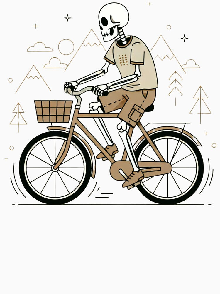BIKER | Minimalist Skeleton Streetwear Art by DEADLINE. T-Shirts, Hoodie, Sweatshirt | BlankRebels.com (Image 3)