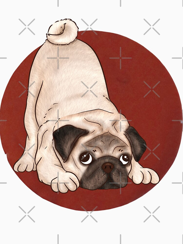 Downward Facing Pug (Large Print) by Myloveforpets T-Shirts, Hoodie, Sweatshirt | BlankRebels.com (Image 3)