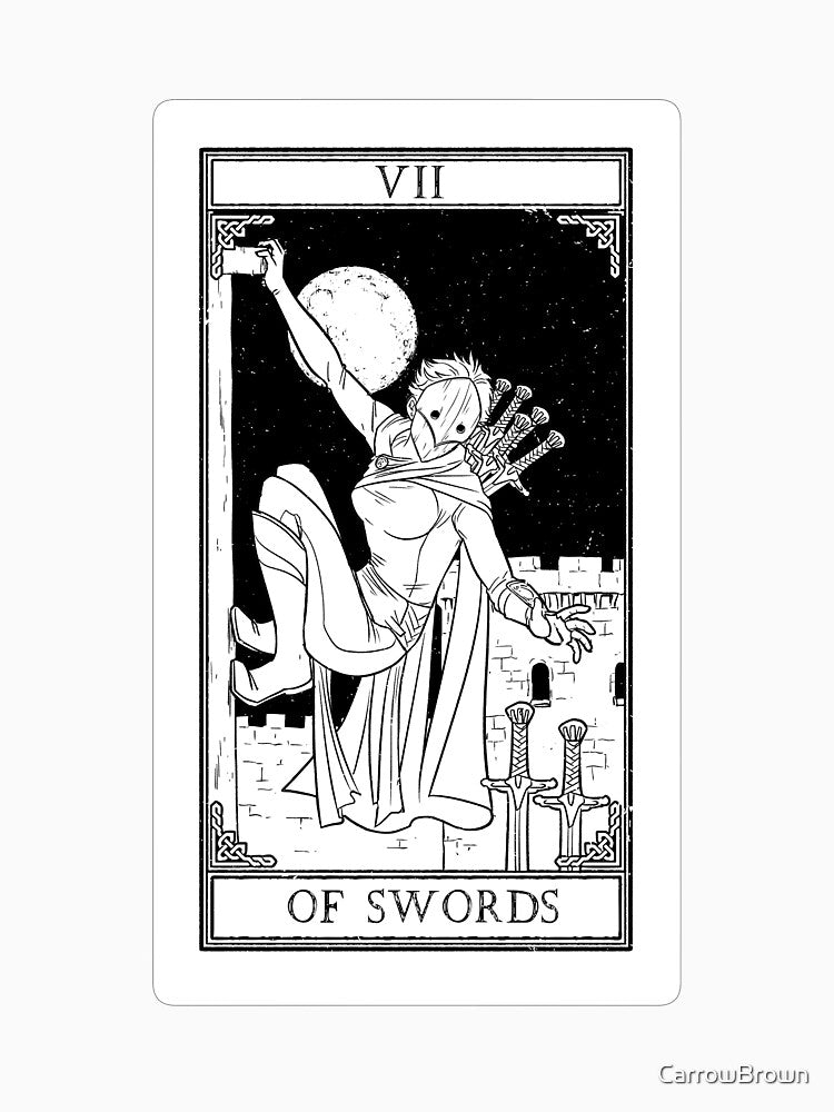 Carrow's Tarot - Seven of Swords by CarrowBrown T-Shirts, Hoodie, Sweatshirt | BlankRebels.com (Image 3)