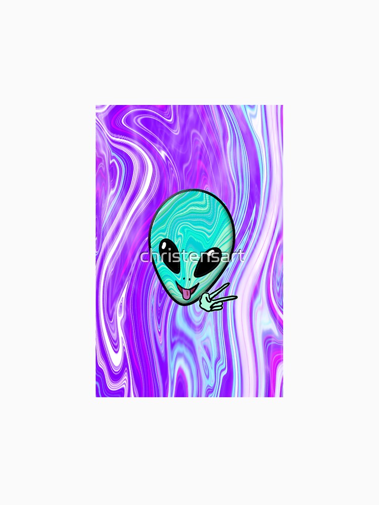 Psychedelic Alien Phone Case by christensart T-Shirts, Hoodie, Sweatshirt | BlankRebels.com (Image 3)