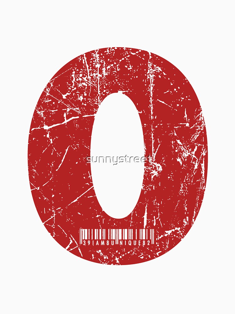 Red Grunge Monogram Letter "O" I Am Unique by SunnyStreet T-Shirts, Hoodie, Sweatshirt | BlankRebels.com (Image 3)