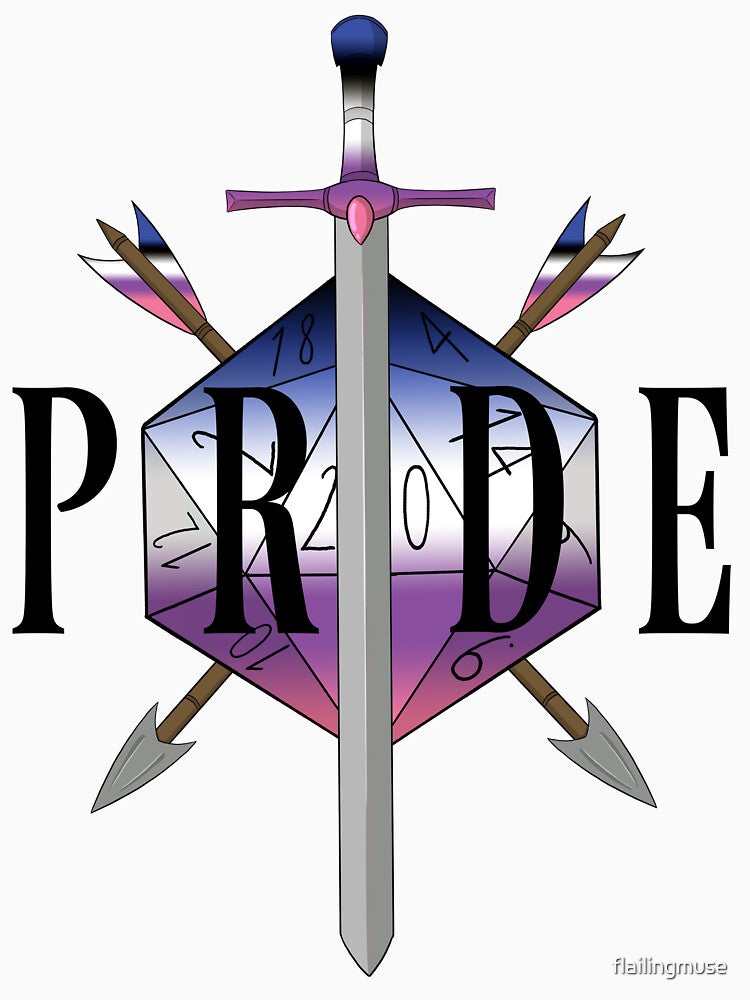 Critical hit! - Genderfluid Pride by flailingmuse T-Shirts, Hoodie, Sweatshirt | BlankRebels.com (Image 3)