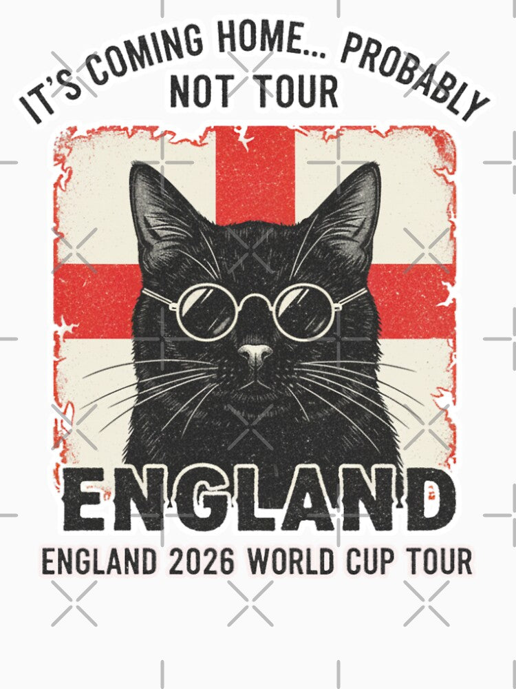 It’s Coming Home… Probably Not Tour — England Rock World Cup Shirt by catastrocat