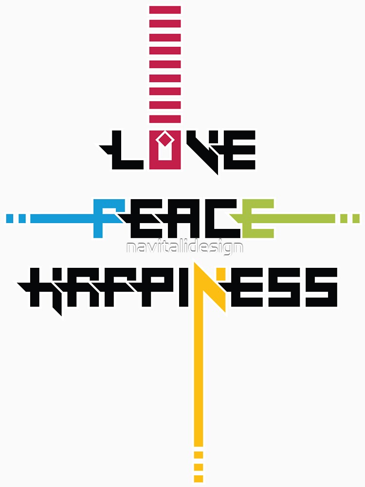 Love Peace Happiness typography design by navitalidesign T-Shirts, Hoodie, Sweatshirt | BlankRebels.com (Image 3)
