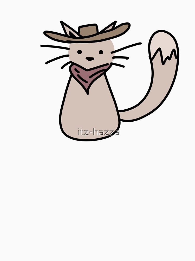 White Cowboy Cat by itz-hazza T-Shirts, Hoodie, Sweatshirt | BlankRebels.com (Image 3)