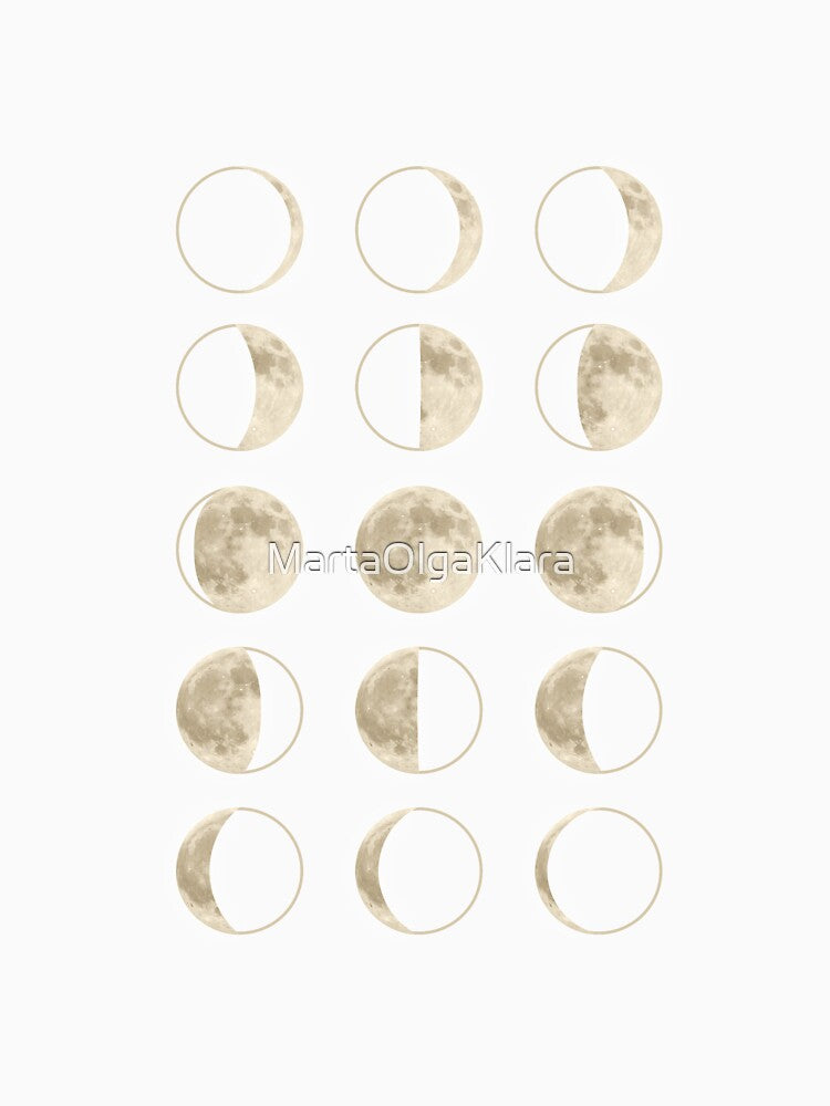 shiny moon phases on black / with stars by MartaOlgaKlara T-Shirts, Hoodie, Sweatshirt | BlankRebels.com (Image 3)