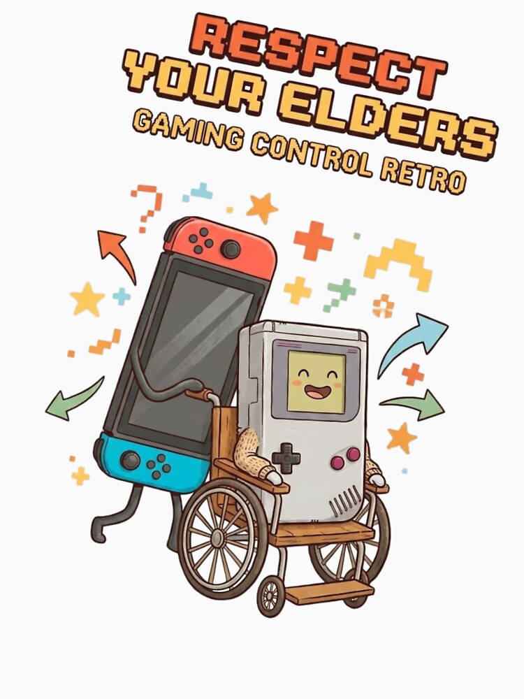 Respect Your Elders Gaming Control Retro - Funny 80s 90s Retro Gamer Gift by One More T-shirt Hoodie, Sweatshirt (Image 3)