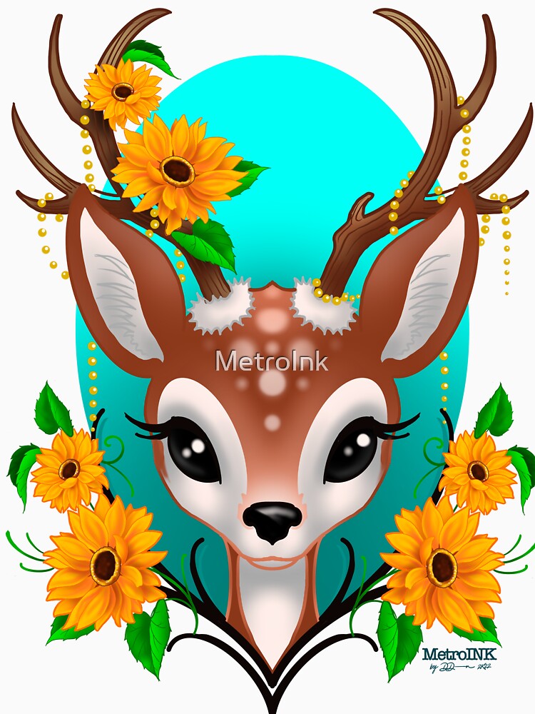 It’s Sunflowers Deer by MetroInk T-Shirts, Hoodie, Sweatshirt | BlankRebels.com (Image 3)