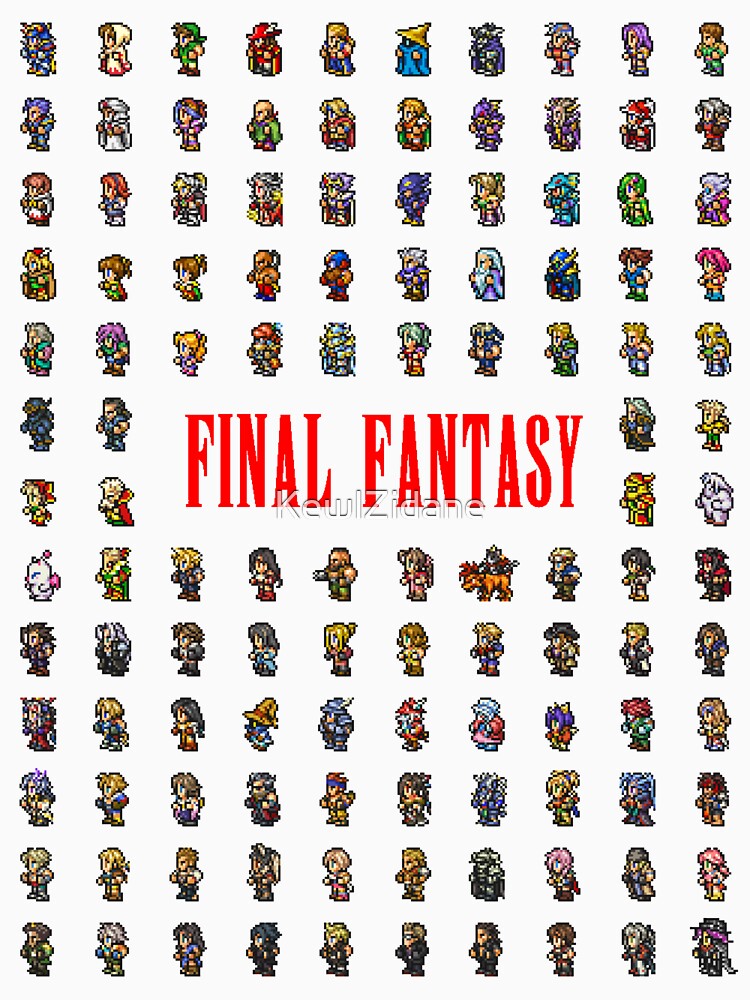 Final Fantasy Sprites through the ages by KewlZidane