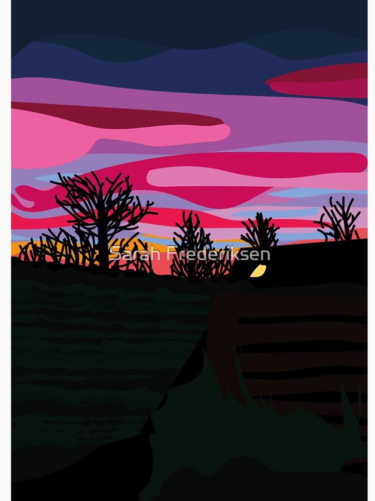 Sunset Illustration by Art and Flowers T-Shirts, Hoodie, Sweatshirt | BlankRebels.com (Image 3)