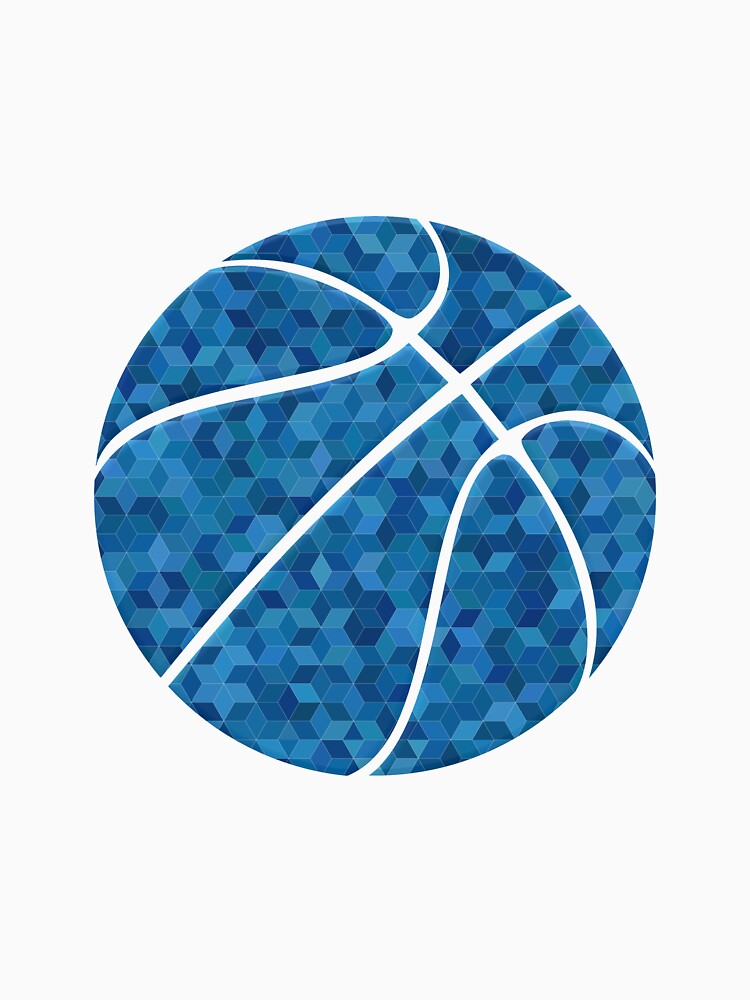 Abstract Basketball Design - Motivational Sports - Geometric Blue by Gaming x Sports T-Shirts, Hoodie, Sweatshirt (Image 3)