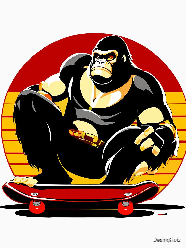 king kong on skateboard by DesingRuiz T-Shirts, Hoodie, Sweatshirt | BlankRebels.com (Image 3)