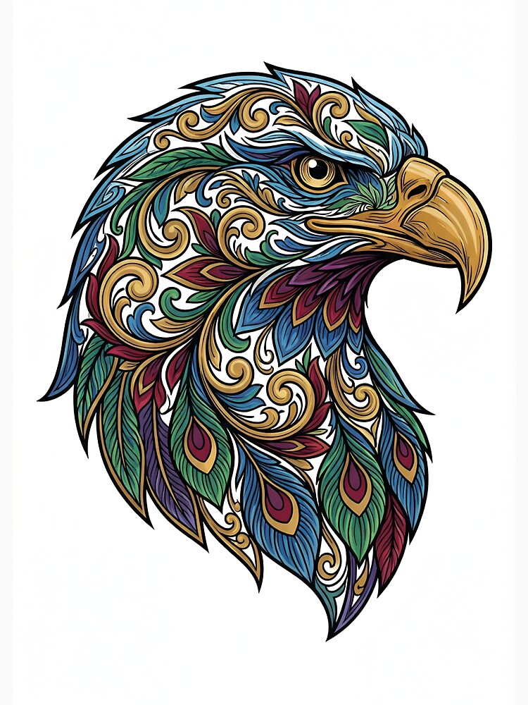 Eagle face in tattoo style by Infinite Art Lab T-Shirts, Hoodie, Sweatshirt | BlankRebels.com (Image 3)