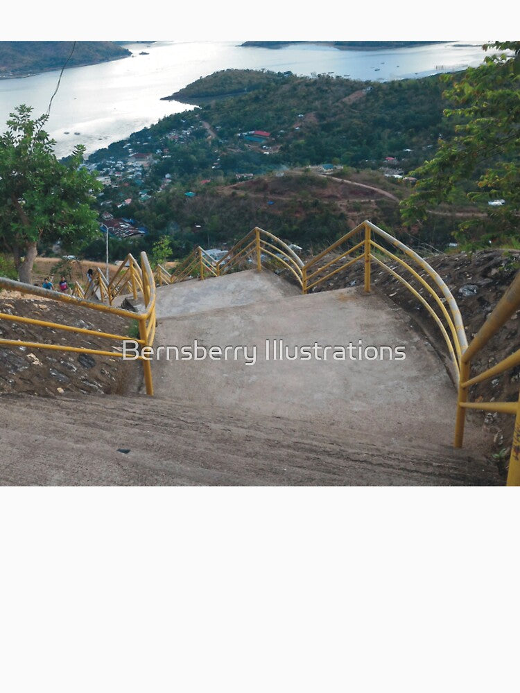 A View from the Top after Hundreds of Steps (large canvas) by Bernsberry Illustrations