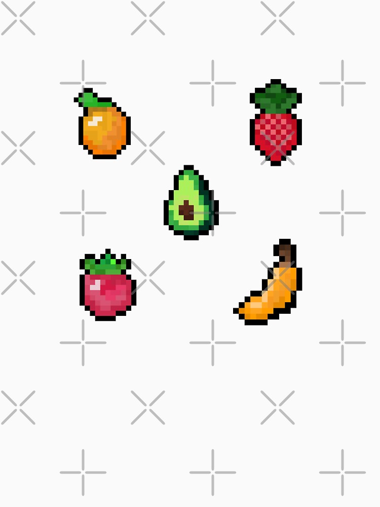 Pixel art fruit sticker pack by wonderxwander