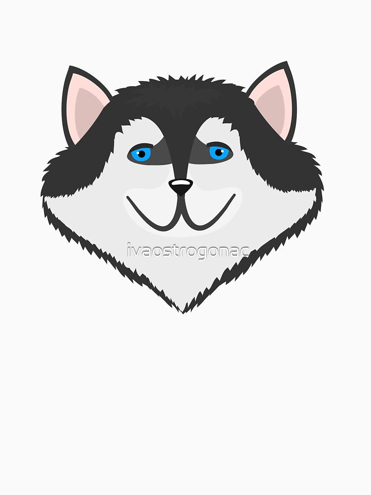 Adorable Husky Cute Sticker Design T-Shirt Hoodie by ivaostrogonac Sweatshirt | BlankRebels.com (Image 3)