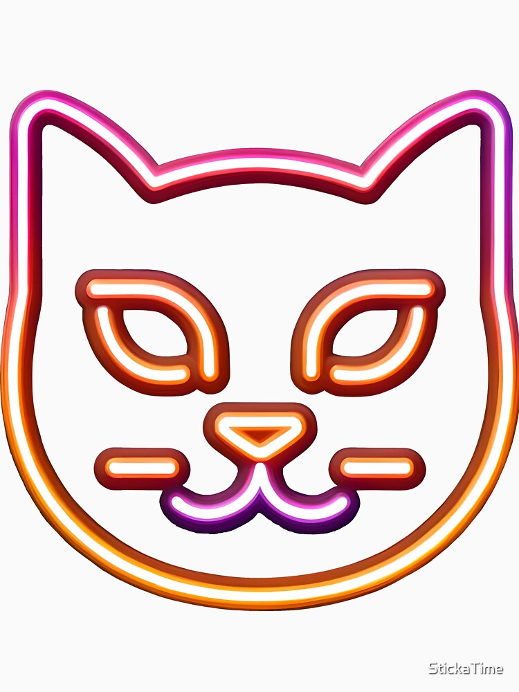 Neon Light Cat for Cat Lovers by StickaTime T-Shirts, Hoodie, Sweatshirt | BlankRebels.com (Image 3)