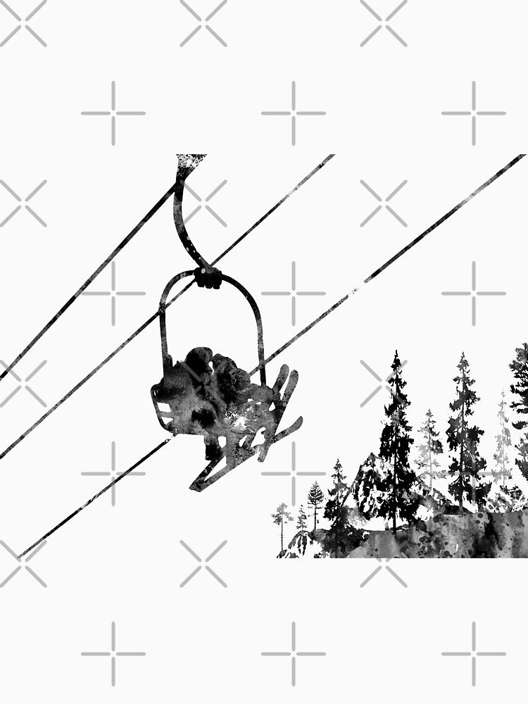 Couple ski lift, couple, ski sport by Rosaliartbook T-Shirts, Hoodie, Sweatshirt | BlankRebels.com (Image 3)