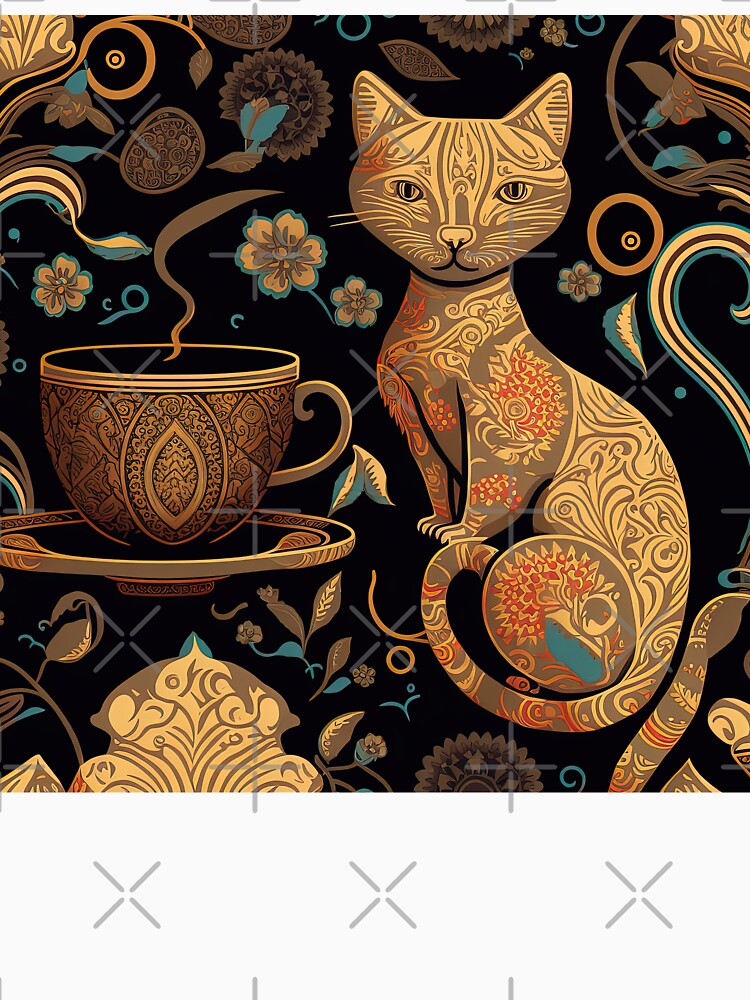 Cat and Coffee Design by Juliascutecornr