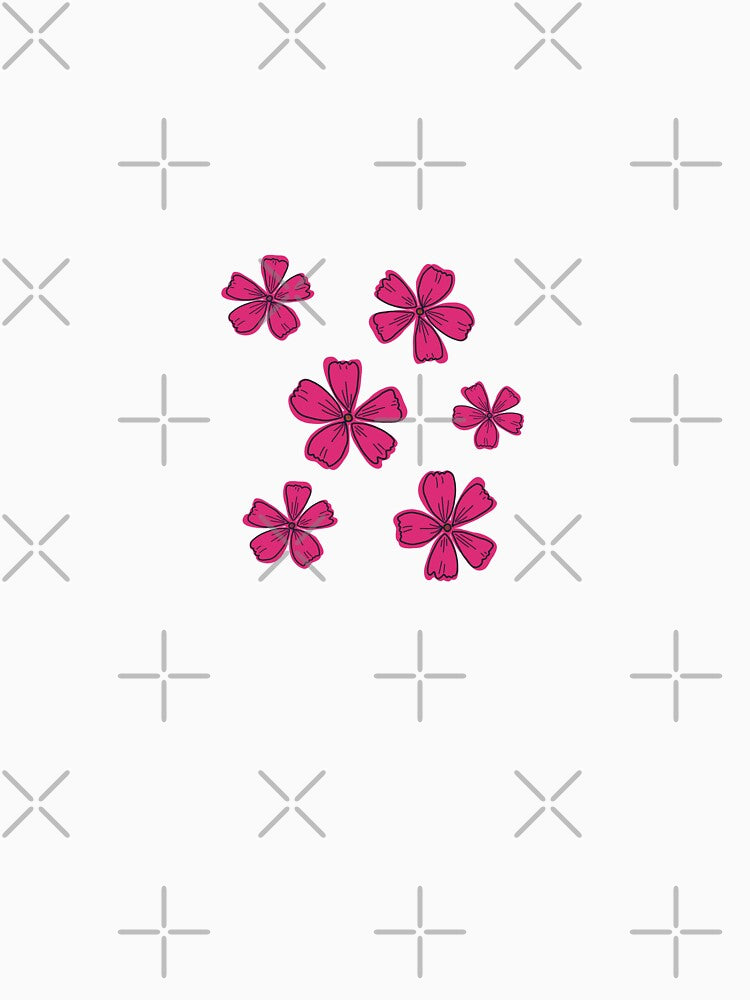 Y2K Hot pink Clover flowers sticker set by Aesthetica-1