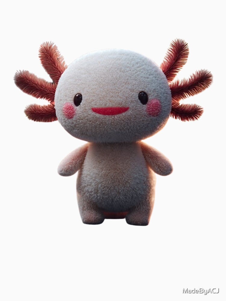 Charming Plush Axolotl – Cute Chibi Amphibian Artwork by MadeByACJ T-Shirts, Hoodie, Sweatshirt | BlankRebels.com (Image 3)
